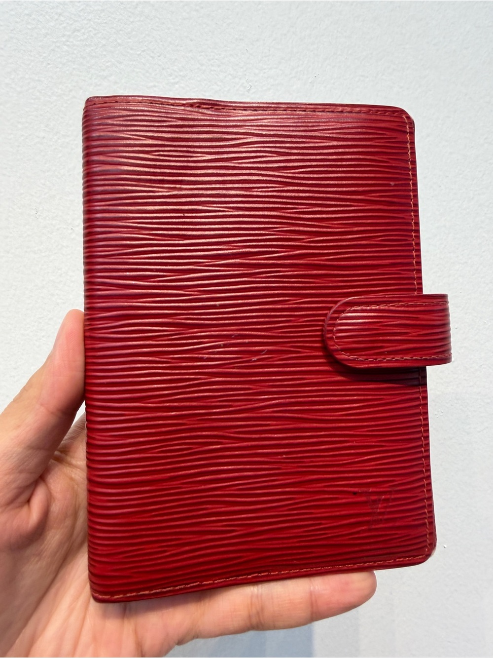 Louis Vuitton Red Epi Leather Six-Ring Agenda Cover